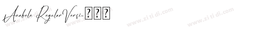 Anabele RegularVersi字体转换